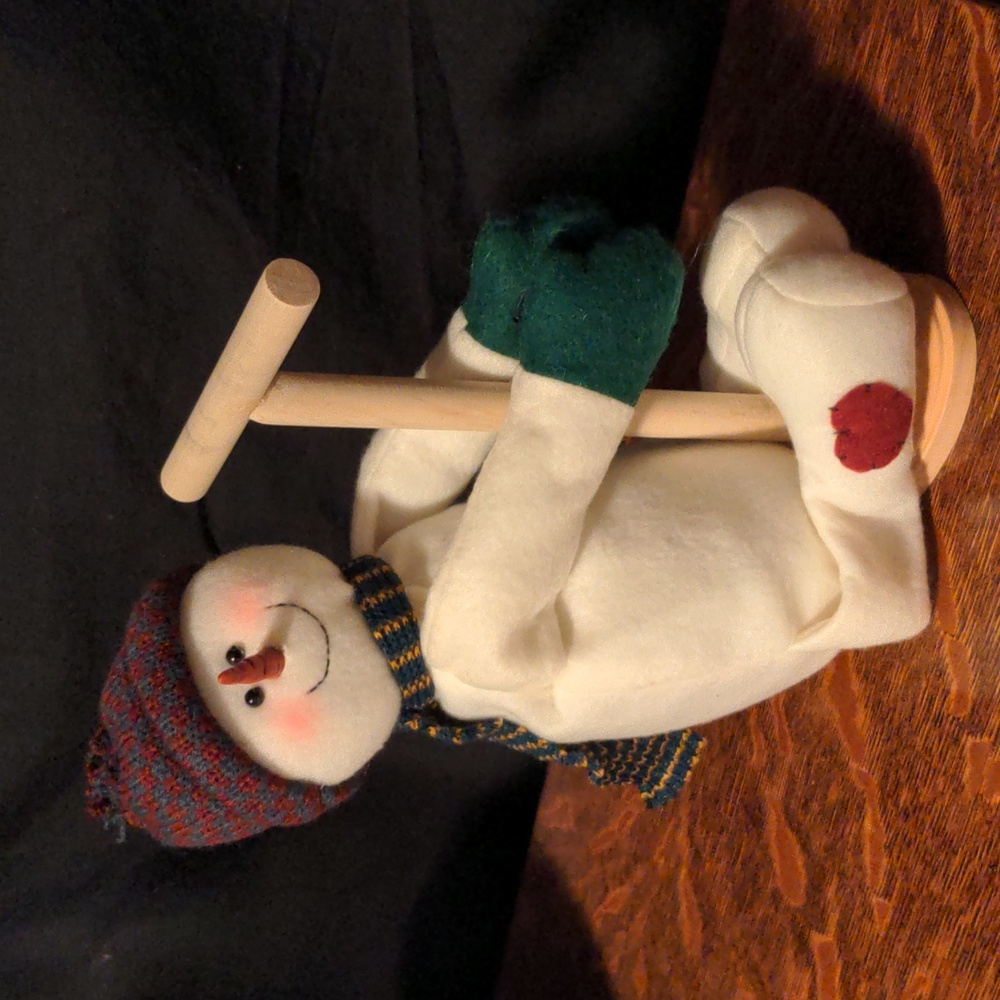 Felt Snowman Bottle Hugger Velcro Arm and Leg Attachments